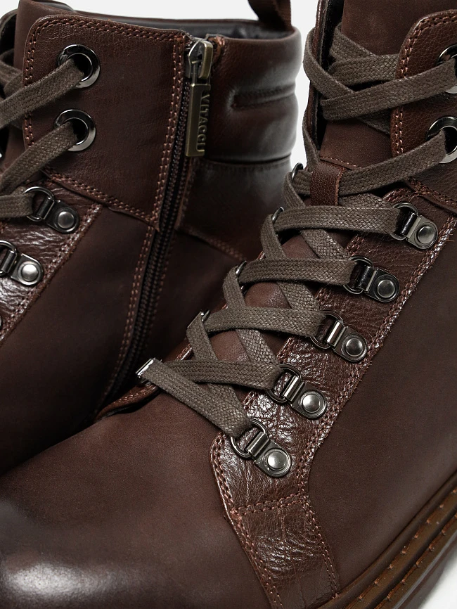 Ботинки мужские демисезонные, цвет коричневый, натуральный нубук/натуральная кожа M1781593 | 6