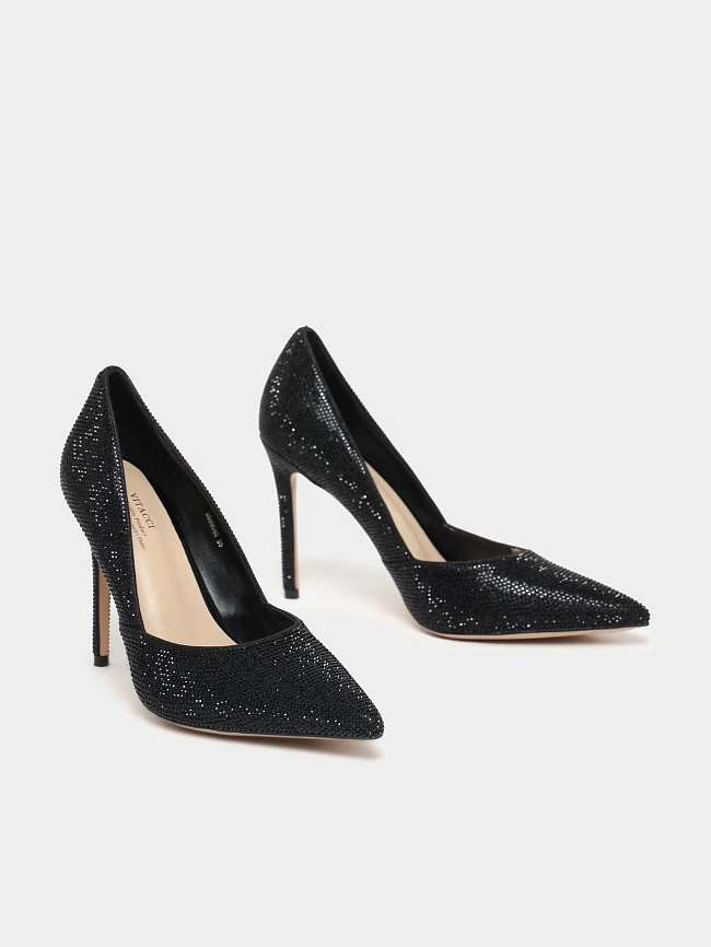 Туфли женские всесезонные, цвет черный, искусственный велюр 2680040 | 3