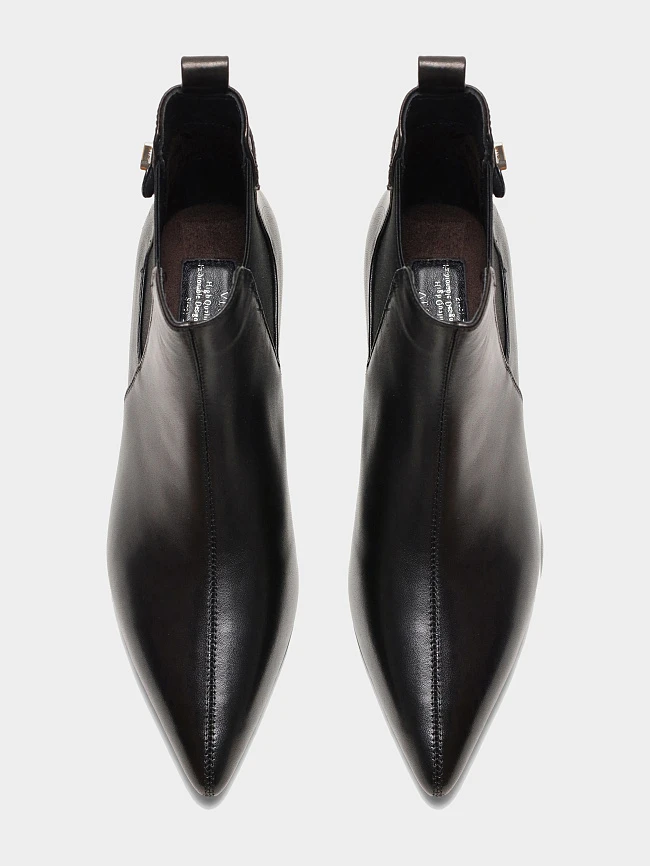 Ботильоны женские всесезонные, цвет черный, натуральная кожа 17VC404 | 5