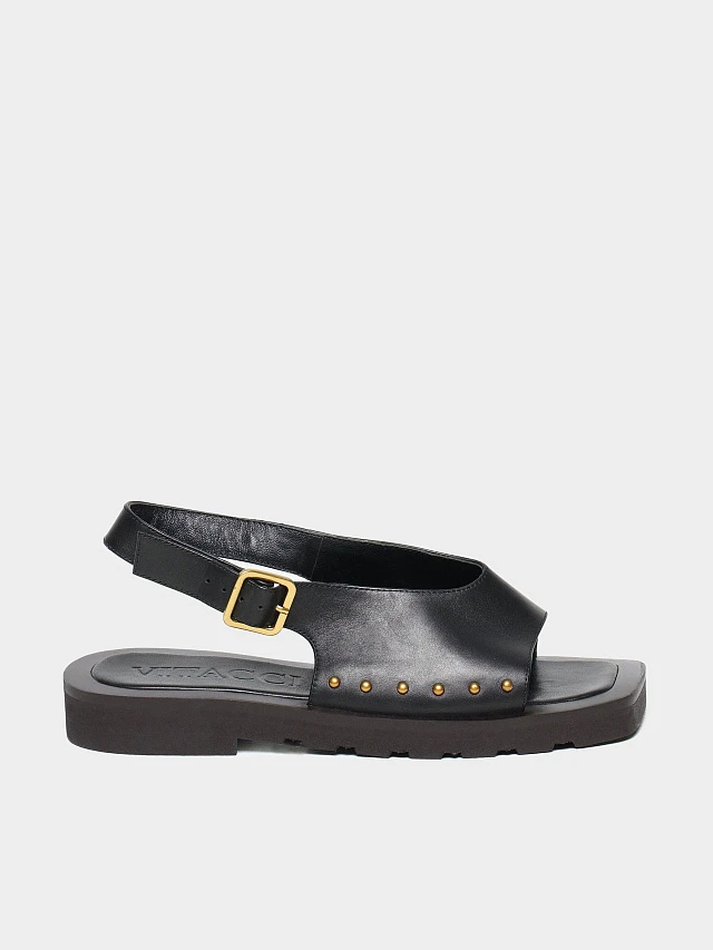 Сандалии женские летние, цвет черный, натуральная кожа 1495092 | 8