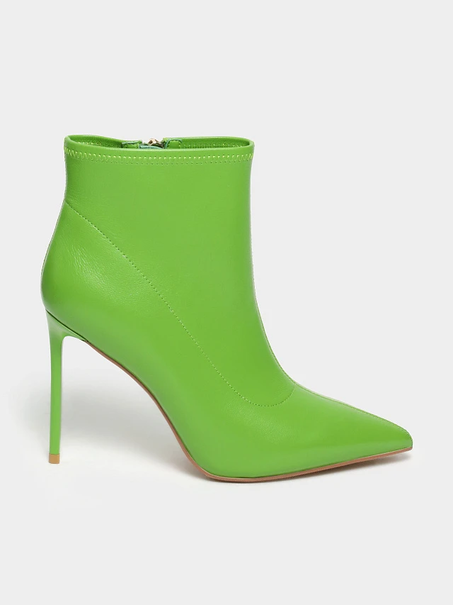 Ботильоны женские демисезонные, цвет зеленый, натуральная кожа 1492696 | 1