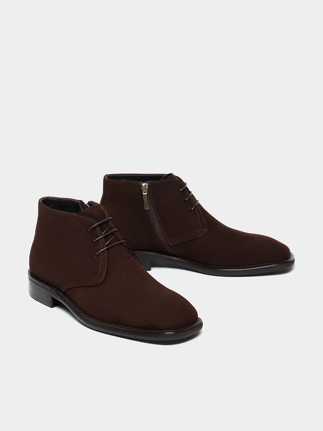 Ботинки мужские демисезонные, цвет коричневый, натуральный велюр M1022970 | 3