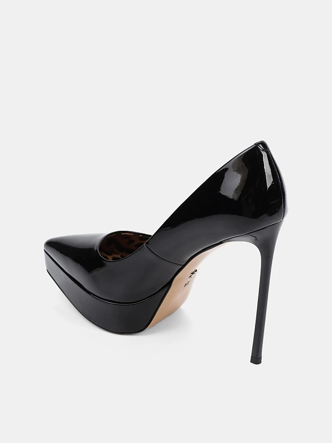 Туфли женские всесезонные, цвет черный, натуральная лаковая кожа 496268P | 4