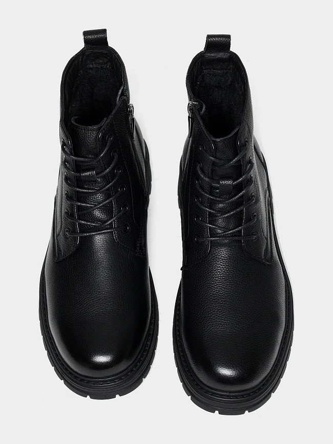 Ботинки мужские зимние, цвет черный, натуральная кожа M24VC070M | 4