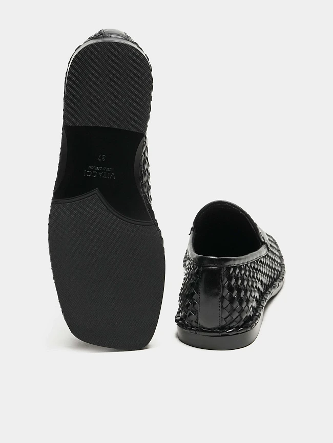 Лоферы женские всесезонные, цвет черный, натуральная кожа 1821783 | 3