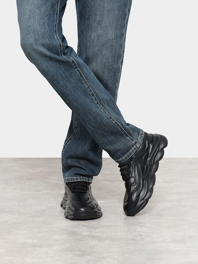 Кроссовки мужские демисезонные, цвет черный, натуральная кожа/текстиль M59VC011 | 9