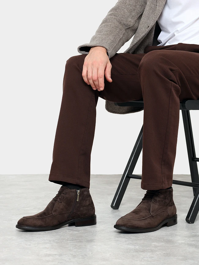 Ботинки мужские демисезонные, цвет коричневый, натуральный велюр M1022988 | 10