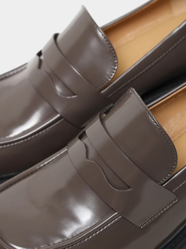 Лоферы женские всесезонные, цвет бежевый, натуральная кожа и полимерные материалы 1849379 | 6