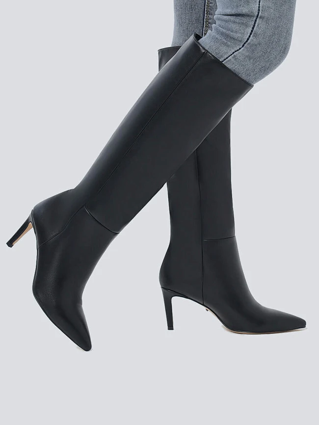 Сапоги женские демисезонные, цвет черный, искусственная кожа 1398720P-L | 8