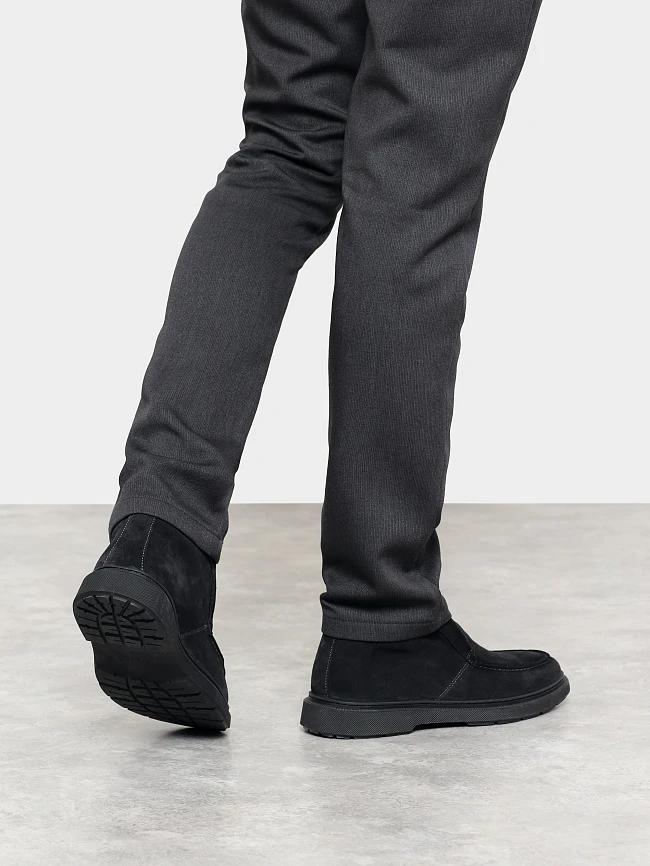 Ботинки мужские зимние, цвет серый, натуральный спилок M801042M | 8