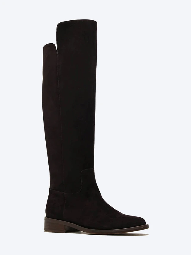 Сапоги женские демисезонные, цвет фиолетовый, натуральный велюр 1493986 | 1