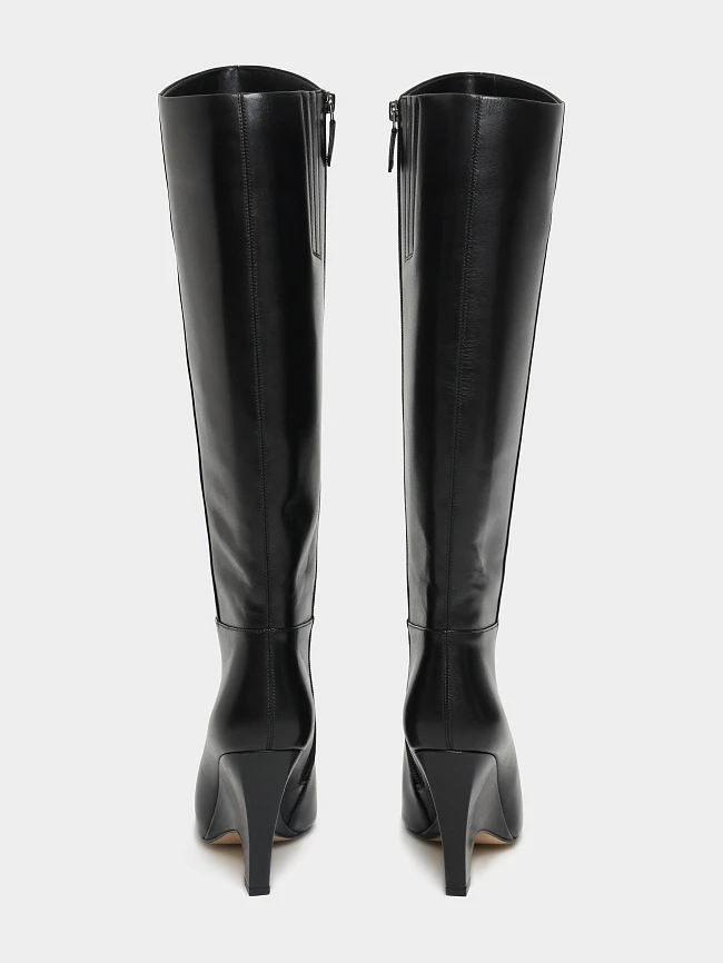 Сапоги женские демисезонные, цвет черный, натуральная кожа 1492834 | 6