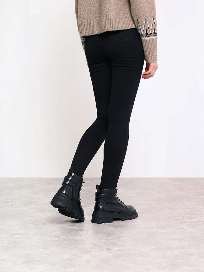 Ботинки женские зимние, цвет черный, натуральная масляная кожа 1013344M | 7