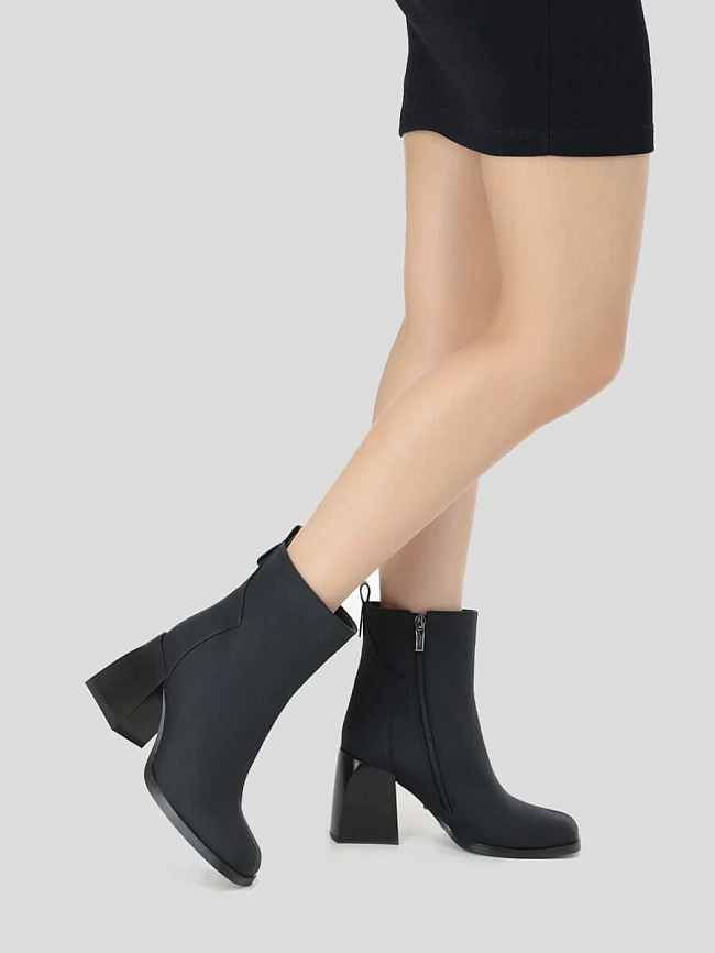 Полусапоги женские демисезонные, цвет черный, искусственная кожа 1847426 | 7