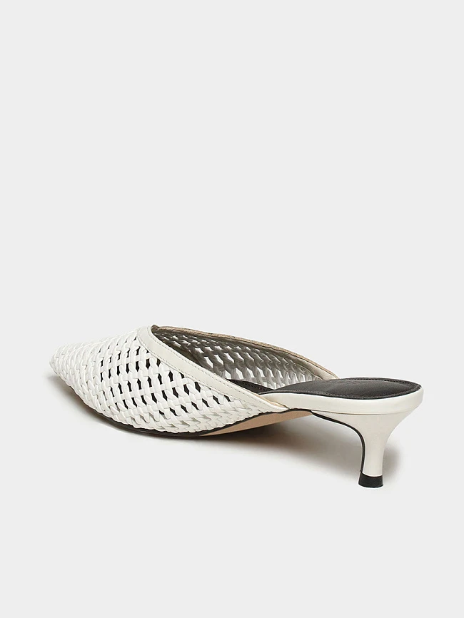 Мюли женские летние, цвет белый, искусственная кожа/натуральная кожа 17VC523 | 3