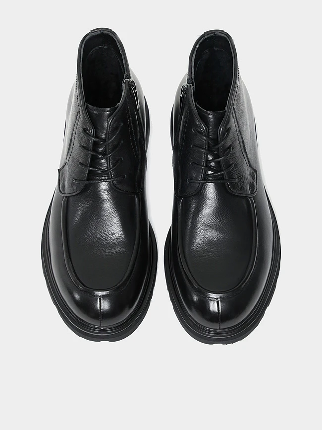 Ботинки мужские зимние, цвет черный, натуральная кожа M1782172M | 4