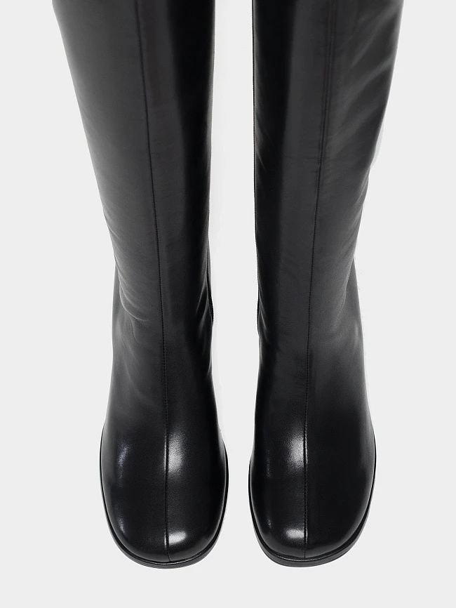 Сапоги женские демисезонные, цвет черный, натуральная кожа 944274 | 5