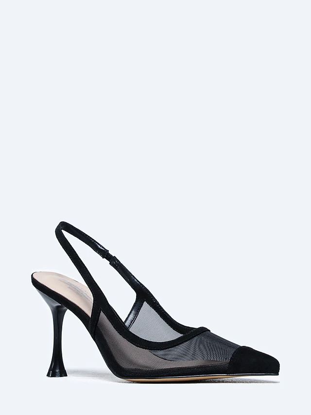 Туфли женские летние, цвет черный, текстиль/искусственный велюр 6550068 | 1