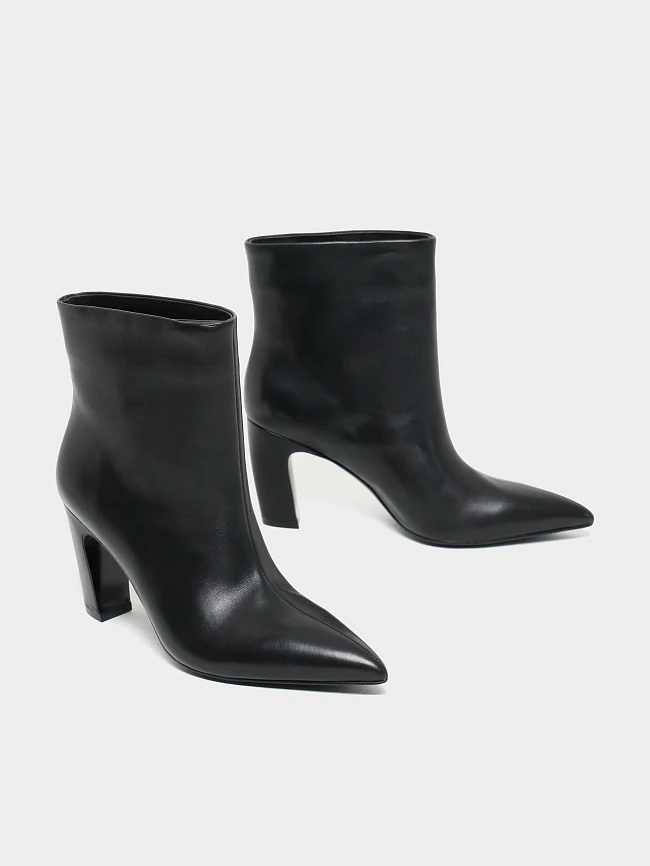 Ботильоны женские всесезонные, цвет черный, натуральная кожа 497227 | 3