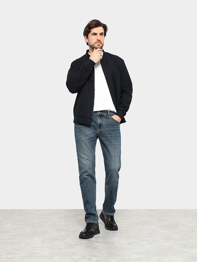 Кроссовки мужские демисезонные, цвет черный, натуральная кожа/натуральный спилок M1782055-1 | 9