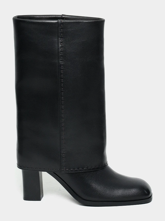 Сапоги женские зимние, цвет черный, натуральная кожа 1494591M-1 | 1