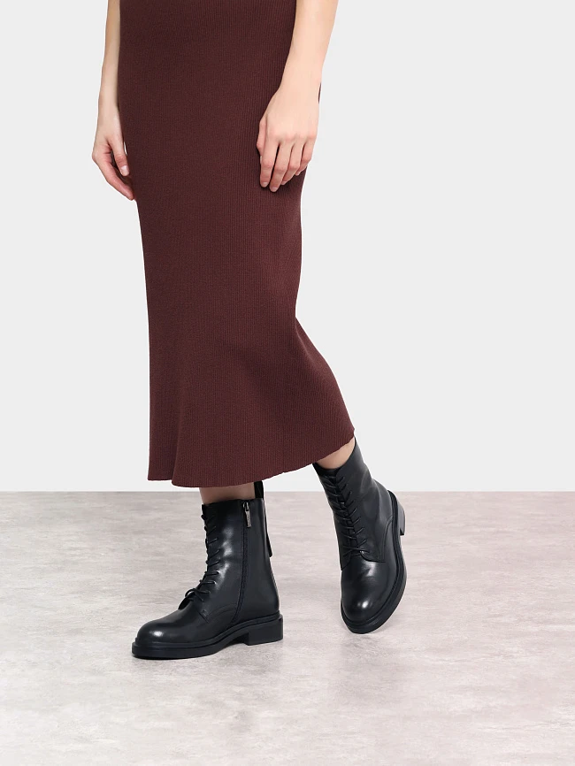 Ботинки женские демисезонные, цвет черный, натуральная кожа 1820413 | 8