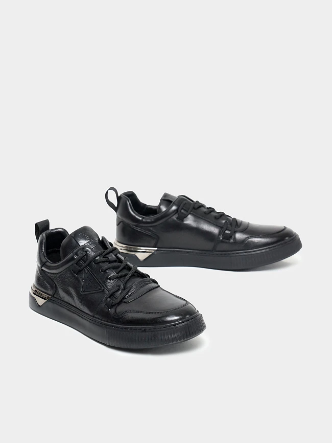 Кеды мужские демисезонные, цвет черный, натуральная кожа M1781512 | 3