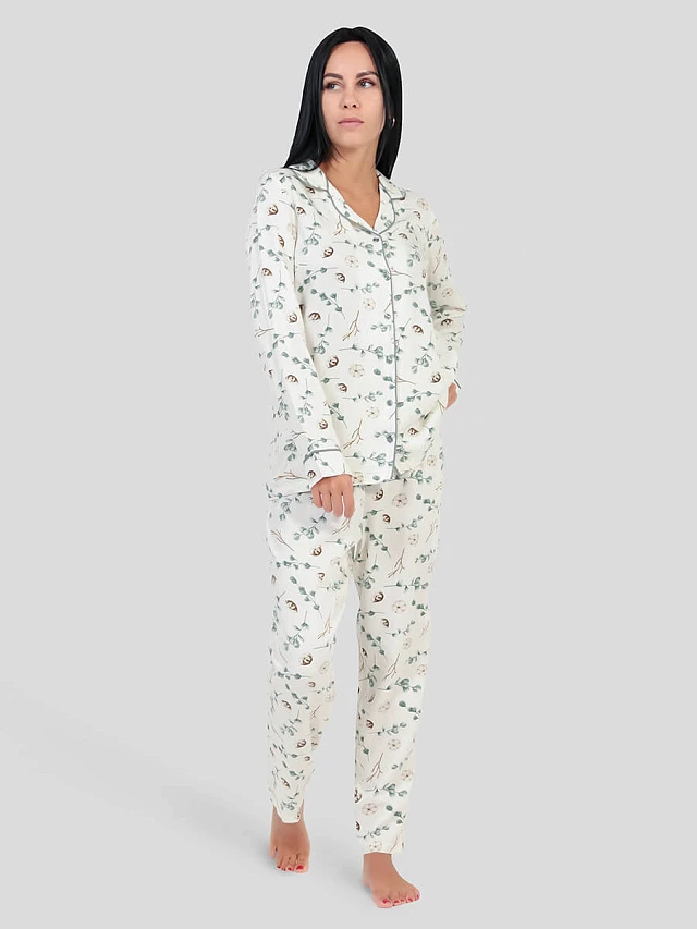 Пижама (джемпер+брюки) женские всесезонные PYJ9310-02 | 1