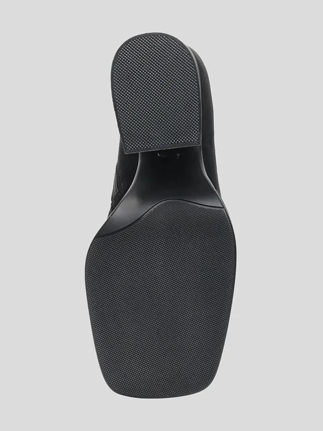 Полусапоги женские демисезонные, цвет черный, искусственный велюр 1847450 | 7