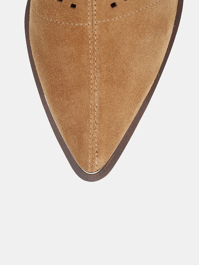 Ботильоны женские летние, цвет рыжий, натуральный спилок 1849874 | 4