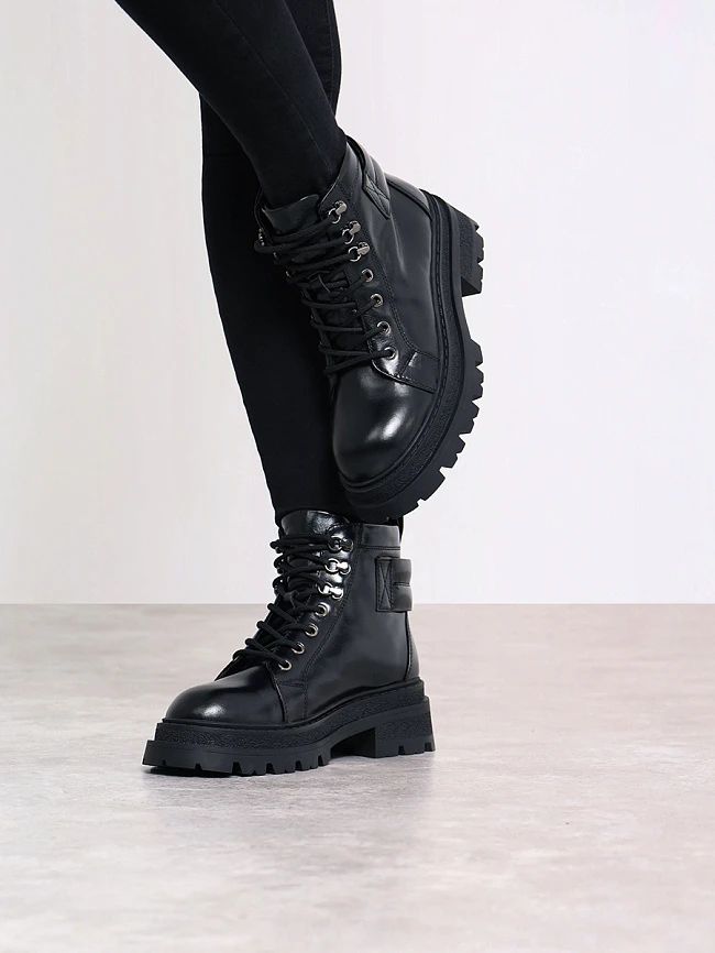 Ботинки женские зимние, цвет черный, натуральная масляная кожа 1013344M | 8