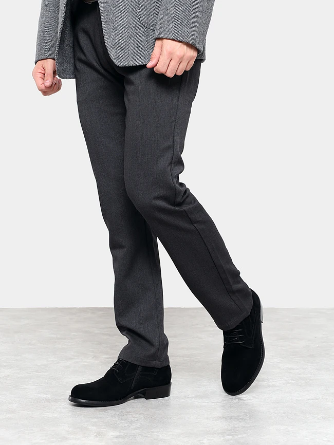 Ботинки мужские зимние, цвет черный, натуральный велюр M1022593M | 6