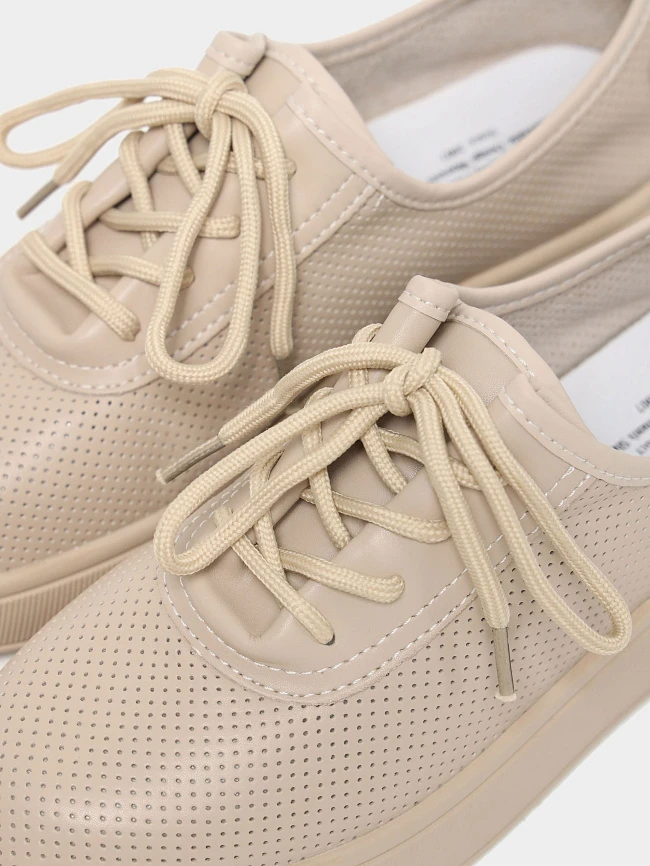 Полуботинки женские всесезонные, цвет бежевый, натуральная кожа и полимерные материалы 6810042 | 7