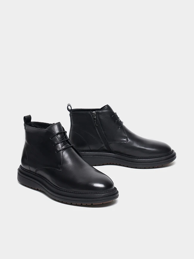 Ботинки мужские зимние, цвет черный, натуральная кожа M1023019M | 3