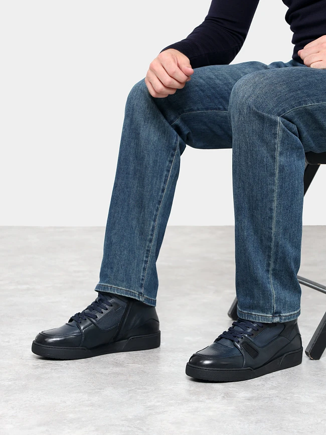 Кеды мужские демисезонные, цвет синий, натуральная кожа M1781446 | 12