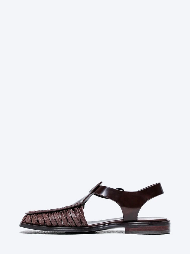 Туфли женские летние, цвет коричневый, натуральная кожа 641987-1 | 3