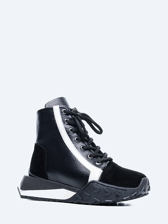 Ботинки женские демисезонные, цвет черный, натуральная кожа 1221299 | 1