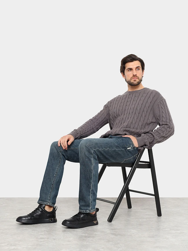 Кеды мужские демисезонные, цвет черный, натуральная кожа M1781512 | 11