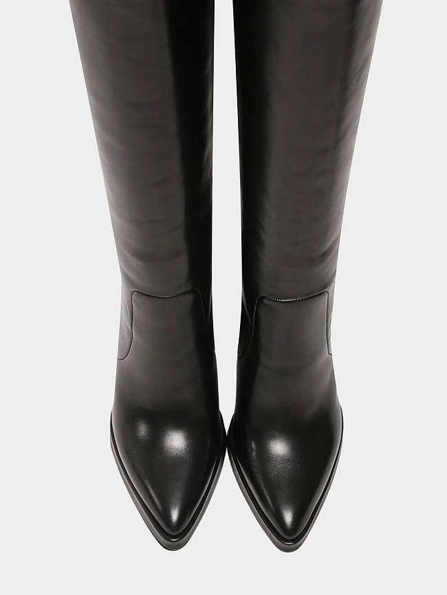 Сапоги женские зимние, цвет черный, натуральная кожа 1821135M-1 | 4