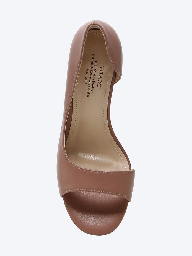 Туфли женские летние, цвет бежевый, искусственная кожа 1848481 | 4