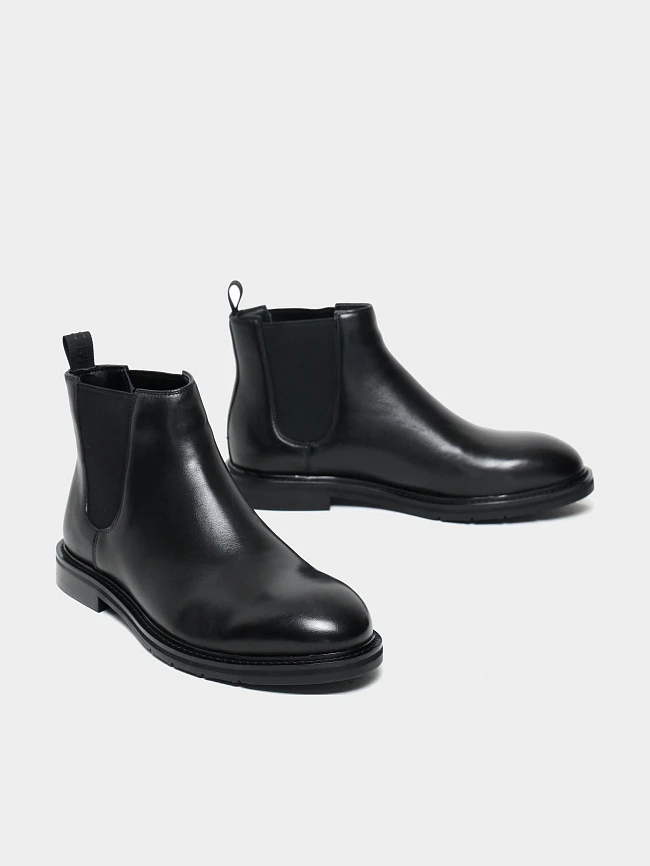 Ботинки мужские демисезонные, цвет черный, натуральная кожа M254292 | 3