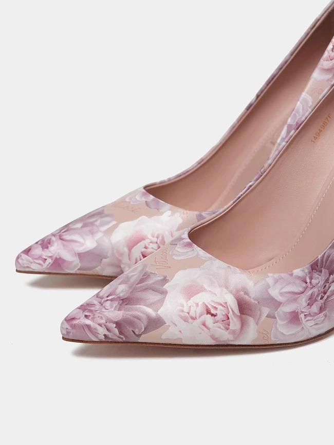 Туфли женские всесезонные, цвет пудровый, натуральная кожа 1494987F | 6