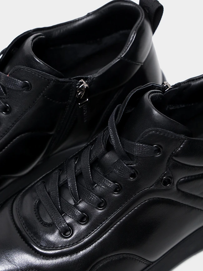 Кроссовки мужские демисезонные, цвет черный, натуральная кожа M254219 | 6