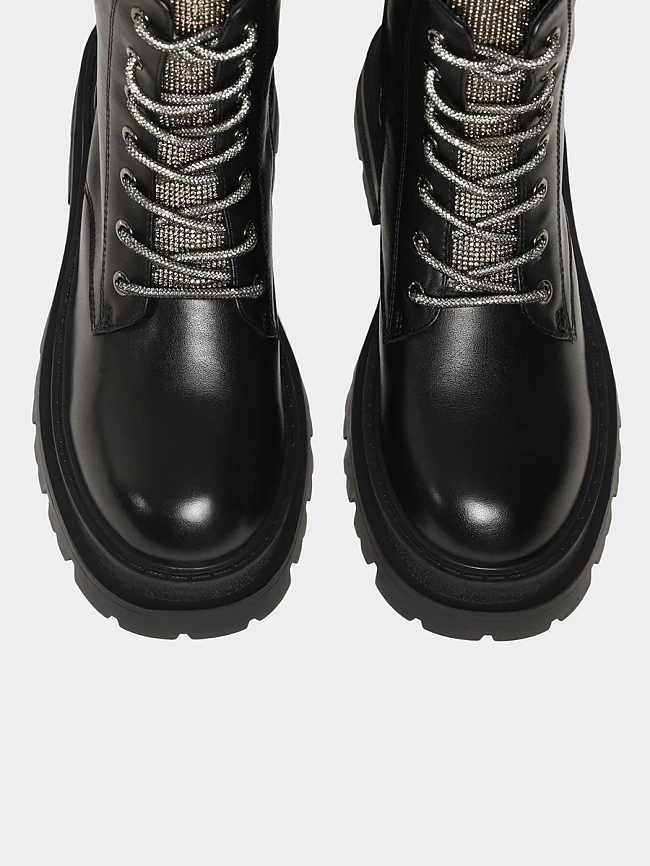 Ботинки женские зимние, цвет черный, натуральная кожа 1013331M | 4