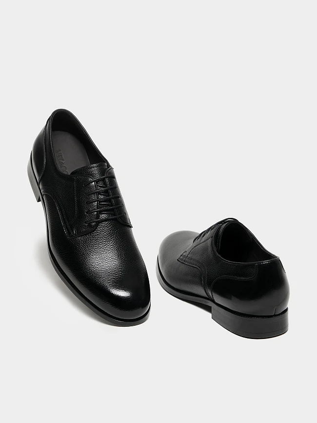 Полуботинки мужские всесезонные, цвет черный, натуральная кожа M262229 | 2