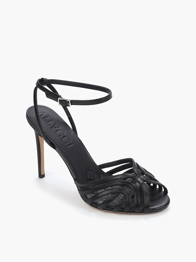 Босоножки женские летние, цвет черный, натуральная кожа 944000 | 2