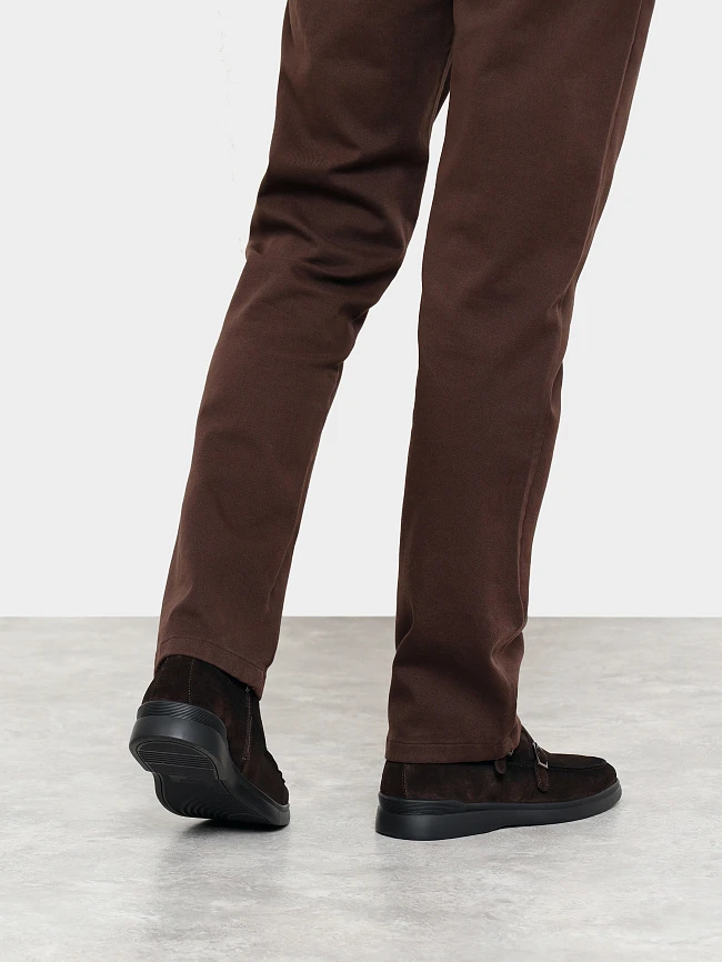 Ботинки мужские демисезонные, цвет коричневый, натуральный спилок M801219 | 8