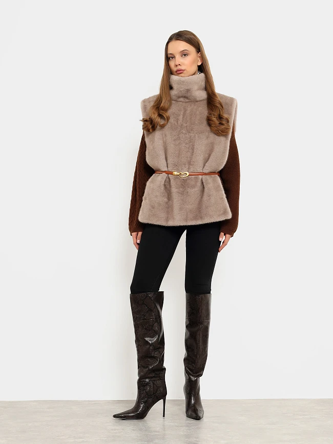 Сапоги женские демисезонные, цвет коричневый, натуральная кожа 1494664 | 8