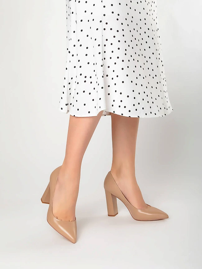 Туфли 492855P женские цвет бежевый, натуральная кожа 492855P         | 6