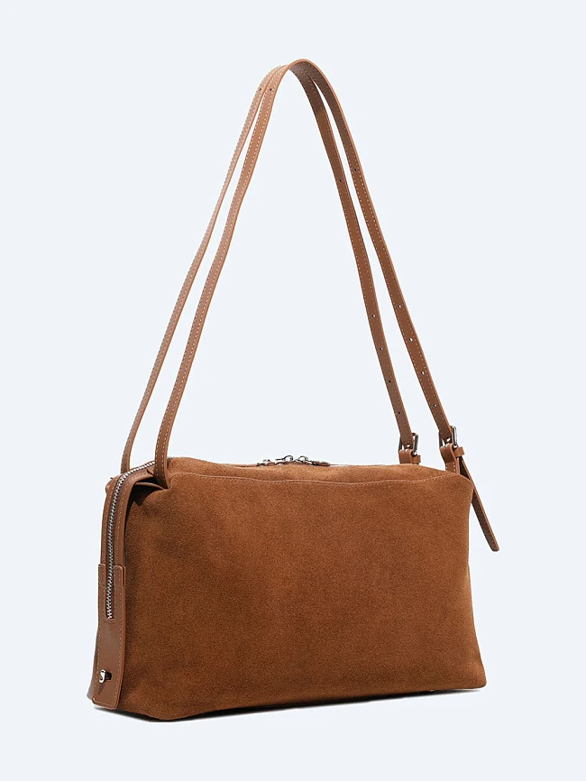 Сумка женская весна-лето, цвет рыжий, натуральный спилок DUA002-13 | 2